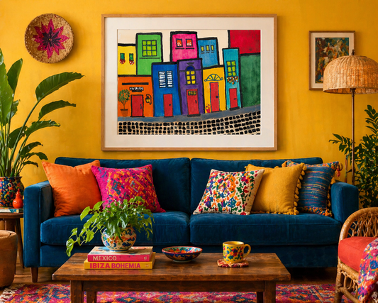 Puerto Rico Houses Fine Art Print | Old San Juan Colorful Architecture | Museum-Quality Giclée Wall Art